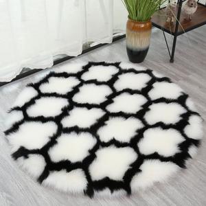 Круглый ковер, пушистый круг, для кабинета, столовой, детской комнаты, балкона, на открытом воздухе, милая копия детской комнаты, 31,5 дюйма, белый ele eleoption