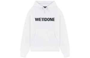 Худи с принтом логотипа и шнурком WE11DONE, белый