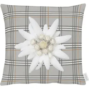 Декоративная подушка Fanni Чехол для подушки без наполнителя, 1 штука Apelt, Grau + bedruckt