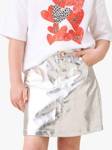 Детская металлическая мини-юбка Angel & Rocket, Silver