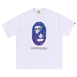 Футболка BAPE Line Camo Ape Head Relaxed Fit Tee, белый