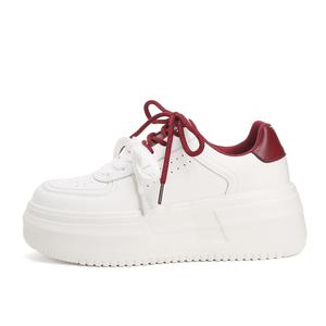 Mulinsen Женские низкие скейтбордские кроссовки White Red, цвет White Red