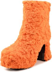 Женские ботильоны на платформе с мехом Mandiaupup, 532 Yellow