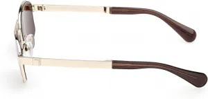 Солнцезащитные очки Max &Co MO0139 32E, блестящие, бледно-золотистые, размер 55/16/140, женские Max&Co., 32e Shiny Pale Gold