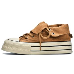 MEXICAN Высокие парусиновые туфли унисекс верблюжьего цвета