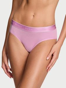Хлопковые трусики-хипхаггеры с логотипом Cotton, cotton bikini pink