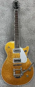 Gretsch G5230T Electromatic Sparkle Jet FT с одним вырезом и тремоло Bigsby, золотой блеск