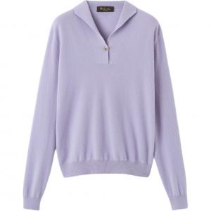 SS26 Кашемировый свитер Women's Loro Piana, ice фиолетовый