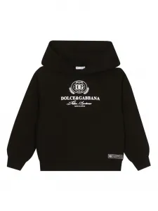 Худи с принтом DG Dolce & Gabbana Kids, черный