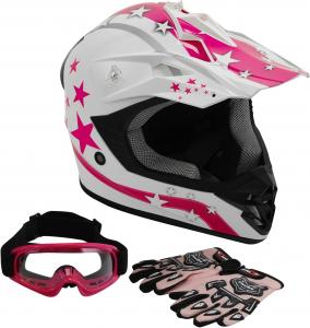 Шлем детский ATV Youth Helmet Pegstreamliner для мотокросса, розовый