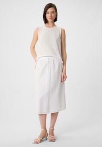 Юбка А-силуэта AUSGESTELLTER MIT LOCHSTICKEREI comma casual identity, белый