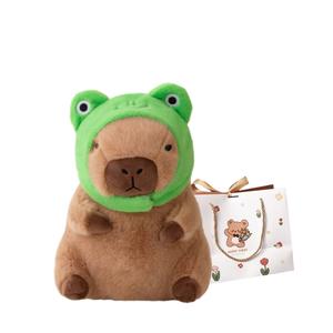 Плюшевая игрушка капибара 30см/40см высота OU DI PIG, зеленый