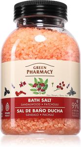 Соль для ванн с сандаловым деревом и пачули, расслабляющая соль для ванн Green Pharmacy, 1000 гр