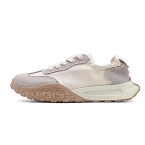 FOXER Высокие дышащие устойчивые к истиранию низкие повседневные туфли для женщин бежево-серые, цвет Beige/Gray