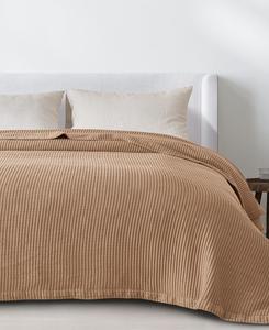 Хлопковое одеяло с вафельным плетением Linery & Co, Toffee, Full/Queen