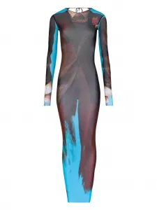 Платье макси Tennis с открытой спиной Jean Paul Gaultier, коричневый