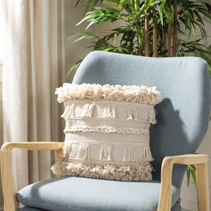 Подушка декоративная Safavieh Loli, 16x16 см, бежевый