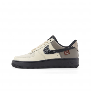 Nike Кроссовки Air Force 1 Abrasion Resistant Low top Skateboard Shoes Unisex Beige