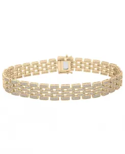 Мужской бриллиантовый браслет (3 карата) из 10-каратного желтого золота Macy'S, yellow