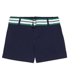 Шорты из хлопкового твила с поясом Polo Ralph Lauren, синий
