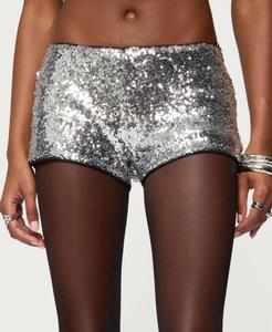 Женские микрошорты Shauna с пайетками Edikted, Silver