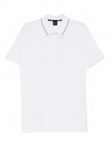 Поло с кантом Boss, белый