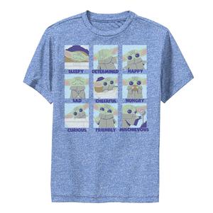 Футболка с графическим изображением «Звездные войны» для мальчиков 8–20 лет, известная как Baby Yoda Emotions Box Up Star Wars