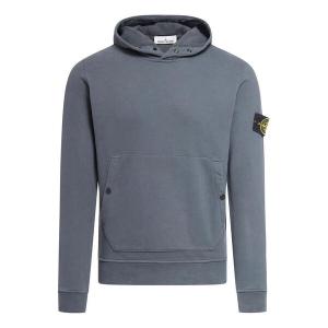 Толстовка logo patch ribbed hoodie 'grey' Stone Island, серый