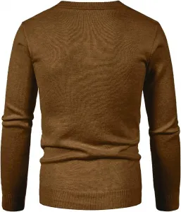 Мужской легкий вязаный кардиган с длинным рукавом и V-образным вырезом TXGMNA