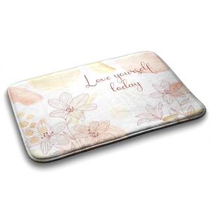 Коврик для ванной Tulup Blumen Floral, 75x1x75 см, белый