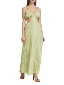Платье макси из жатой тафты с вырезами Izayla, цвет Sage