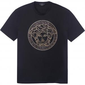 Футболка с принтом Medusa VERSACE, черный