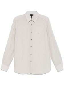 Emporio Armani рубашка в тонкую полоску, нейтральный цвет