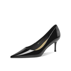 BOERDIQI Стройные каблуки на шпильке женские черные с овчинной стелькой, цвет Black (Sheepskin Insole)