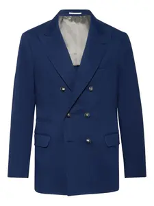 Двубортный пиджак Brunello Cucinelli, синий