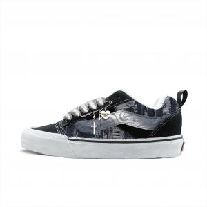 Vans Knu Skool Abrasion Resistant Low top Skateboard Shoes Unisex Black Gray