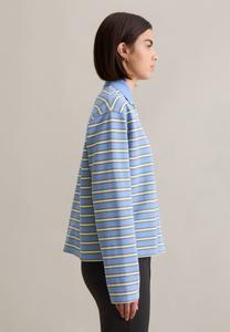 Поло Marc O'Polo DENIM LANGARM AUS GESTREIFTEM, Medium Blue/Blue