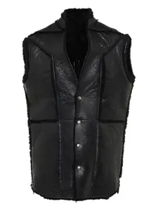 Жилет из овчины Rick Owens, черный