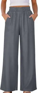 Женские брюки с высокой талией и свободным кроем
