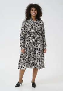 Платье-Рубашка халии Kaffe Curve, Black Light Beige Flower