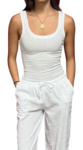 Майка Raw Edge зимнего белого цвета t2love