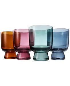 Фужеры для вина Khen из муранского стекла пастельных тонов, набор из 4 шт. The Wine Savant, multicolor