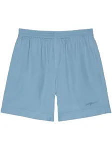 Шорты с вышитым логотипом MSGM, синий