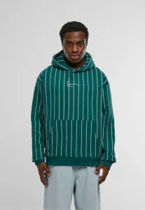 Небольшая фирменная толстовка в тонкую полоску. Karl Kani, Dark Green Vanilla