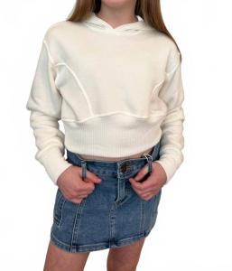 Love Daisy Детский укороченный худи-свитер цвета слоновой кости