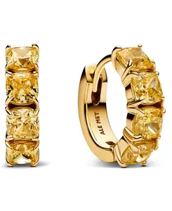 Желтые серьги-кольца Pandora, yellow