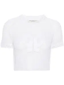 Укороченный топ в технике макраме Philosophy Di Lorenzo Serafini, белый