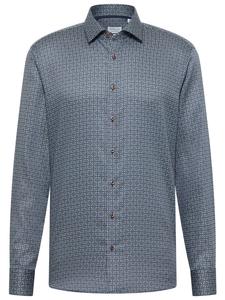 Рубашка приталенного кроя коричневого цвета Eterna