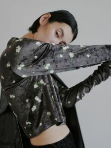 Короткий бархатный топ Miesrohe, цвет Brw[058]