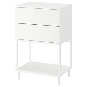 Шкаф с 2 ящиками, белый/Фонн, 60x42x93 см IKEA Platsa